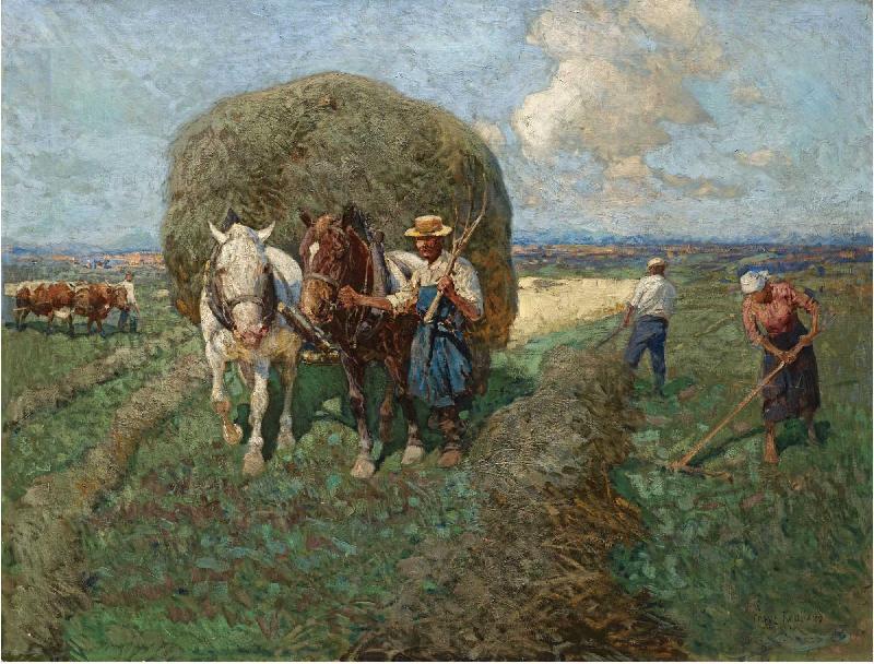 Franz Roubaud The hay card Spain oil painting art